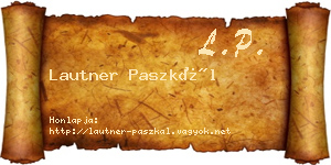Lautner Paszkál névjegykártya